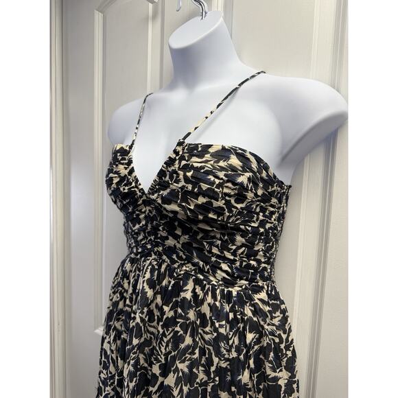 ALC Women’s Size 10 Romy Pleated Maxi Dress in Cream & Navy Floral NWT $695 - Picture 14 of 16